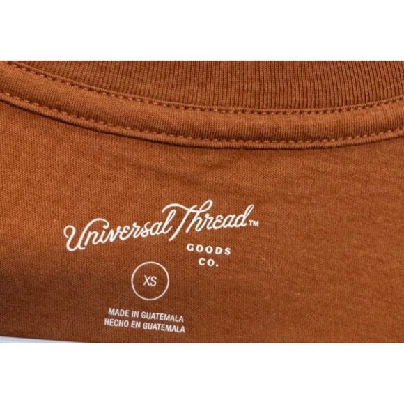 Universal Thread Rust Orange Short Sleeve V-Neck Womens T-Shirt XS - Picture 3 of 5